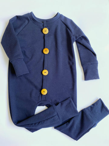 NAVY ROMPER - MADE TO ORDER