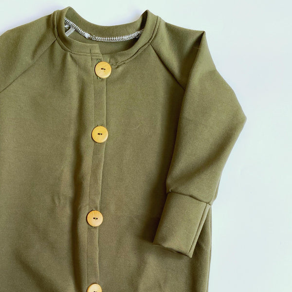 OLIVE ROMPER - MADE TO ORDER