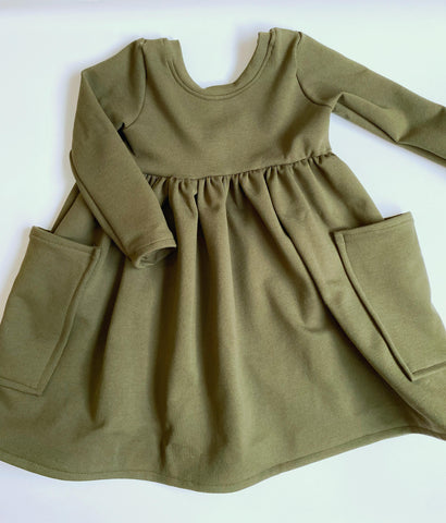 OLIVE ROMPER & DRESS - READY TO SHIP