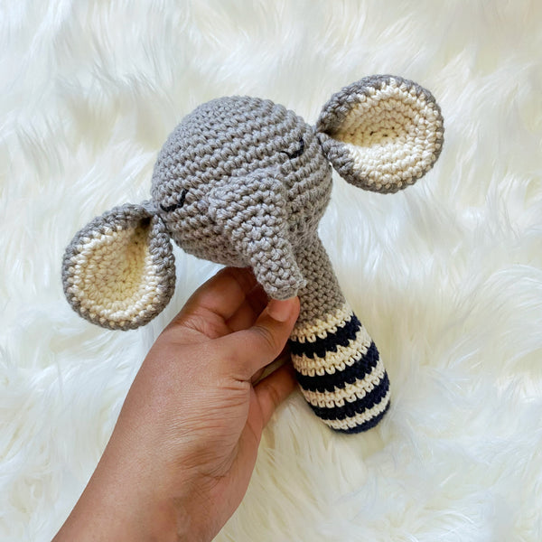 Elephant Rattle & Lovey Set