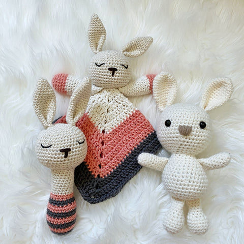 Bunny Rattle & Lovey Set